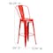 Flash Furniture 30" Red Metal Counter Stool-Teak Poly Seat CH-31320-30GB-RED-PL2T-GG - alternate 10